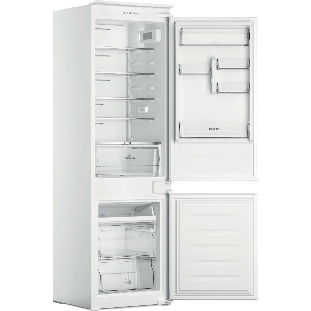 Hotpoint HTC18 T112 UK Total No Frost Integrated Fridge Freezer, Sliding Hinge, 70/30, White | Atlantic Electrics