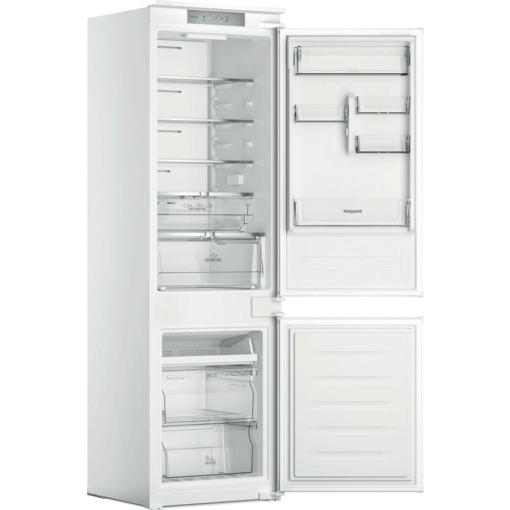 Hotpoint HTC18T322UK Total No Frost Integrated Fridge Freezer, Sliding Hinge, 70/30, White | Atlantic Electrics