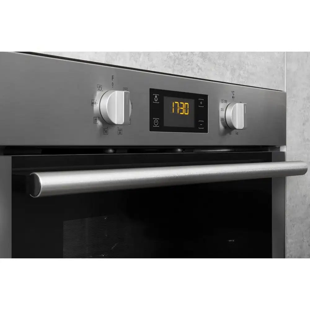 Hotpoint SAEU4544TCIX 59.5cm Built - In Electric Single Oven, Inox Silver | Atlantic Electrics - 42963843055839 