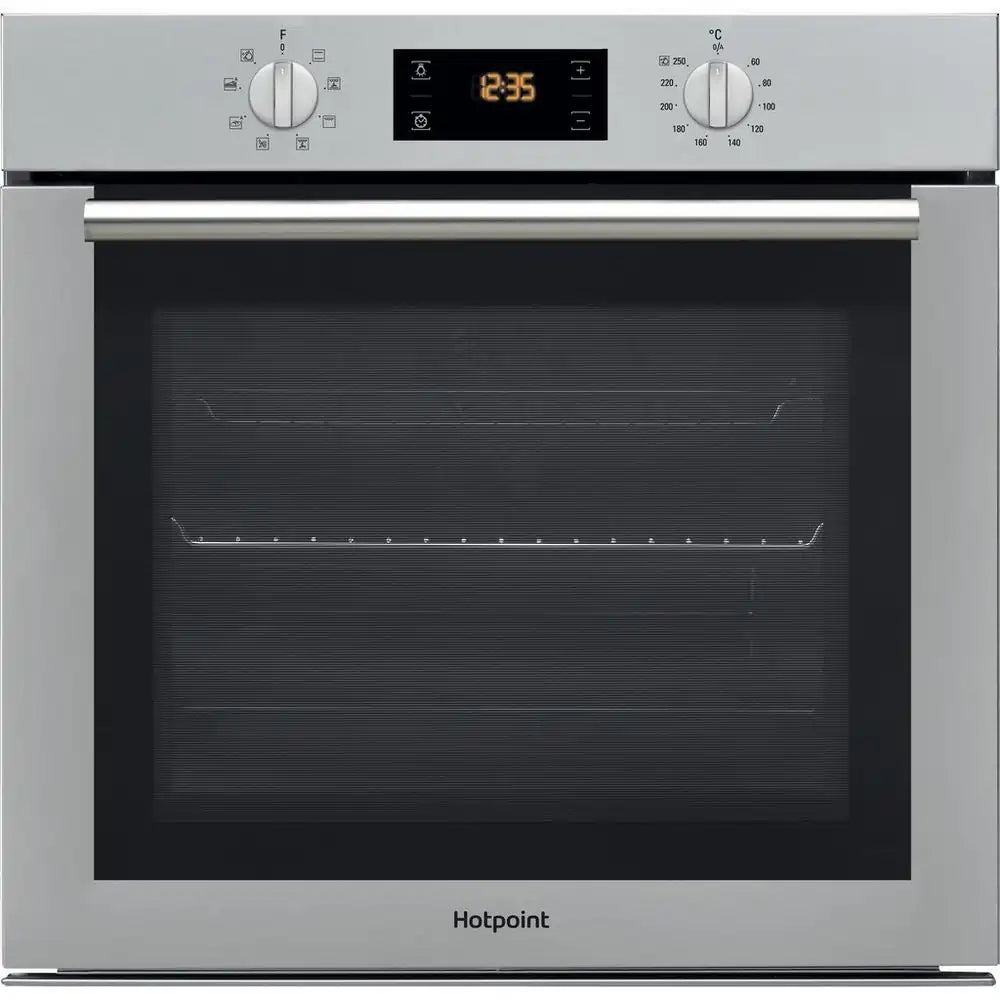 Hotpoint SAEU4544TCIX 59.5cm Built - In Electric Single Oven, Inox Silver | Atlantic Electrics - 42963842990303 