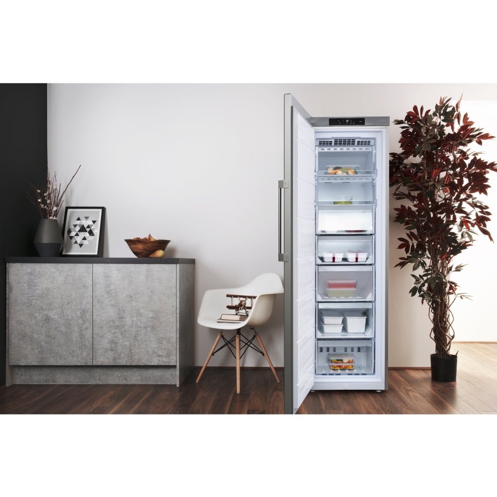 Hotpoint UH8F2CGUK Frost Free Tall Freezer, Grey | Atlantic Electrics - 42724201365727 