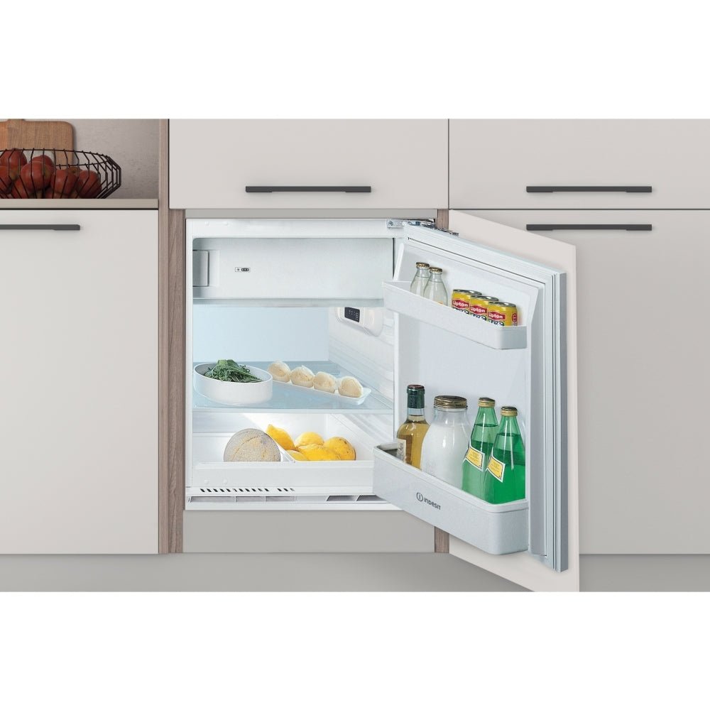 Indesit INBUF011 Built - Under Fridge with Ice Box, Fixed Hinge, Stainless Steel | Atlantic Electrics - 42719006785759 