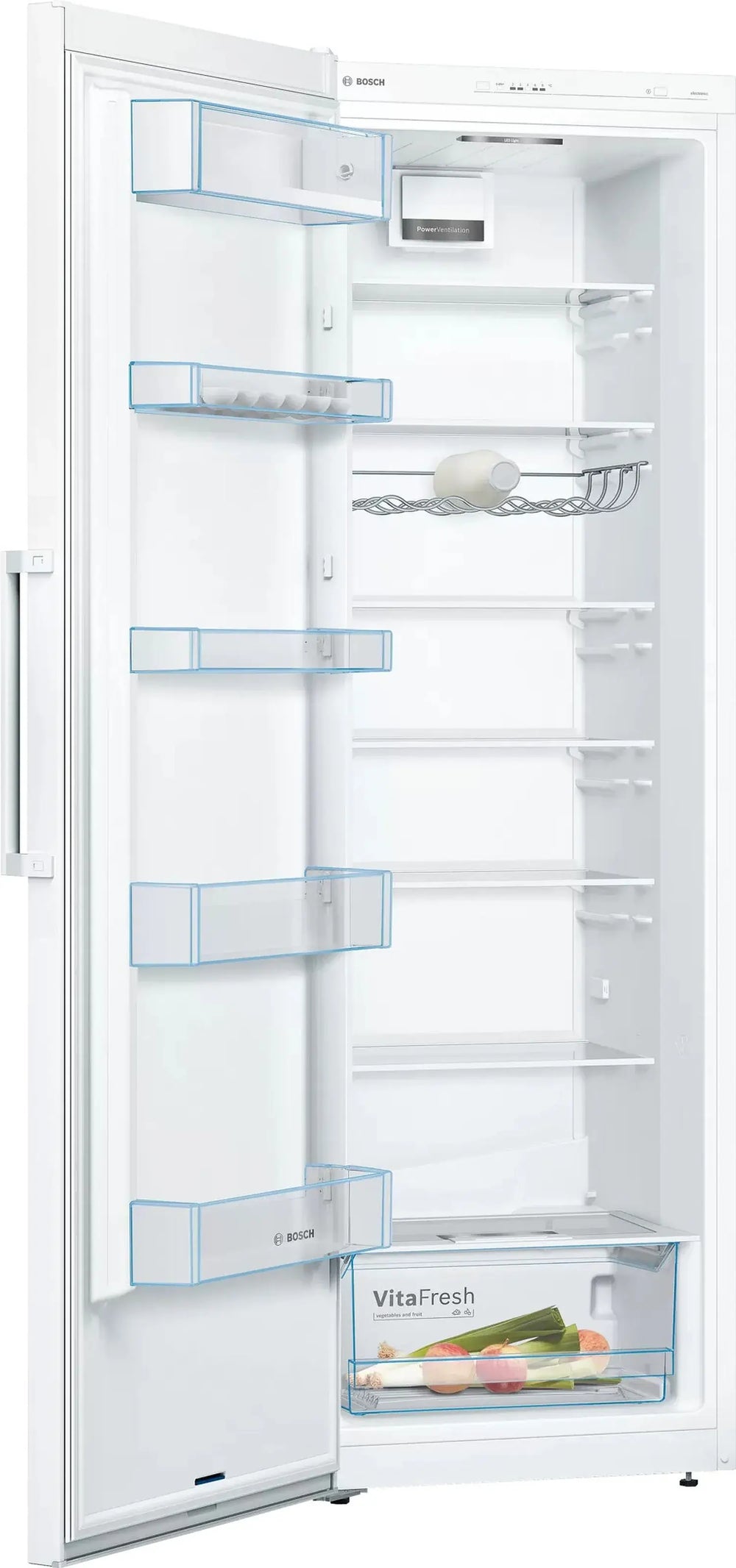 Bosch KSV36VWEPG 346 Litres Tall Larder Fridge, White, E Rated - 71804686139765 