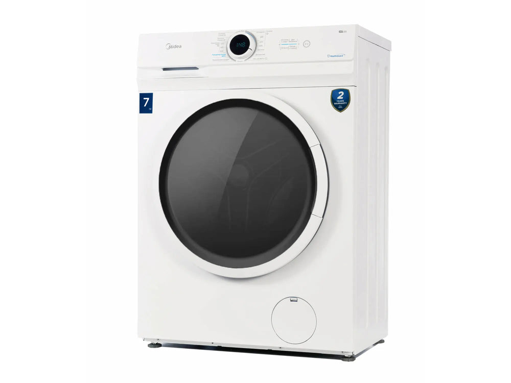 Midea MF100W70 7kg 1200 Spin Washing Machine, White - 43828024082655 