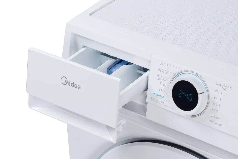 Midea MF100W70 7kg 1200 Spin Washing Machine, White - 43828063699167 