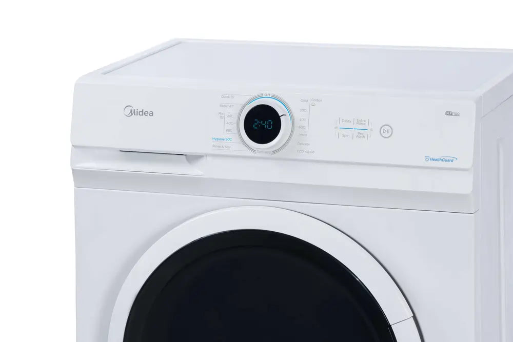 Midea MF100W70 7kg 1200 Spin Washing Machine, White - 43828063731935 