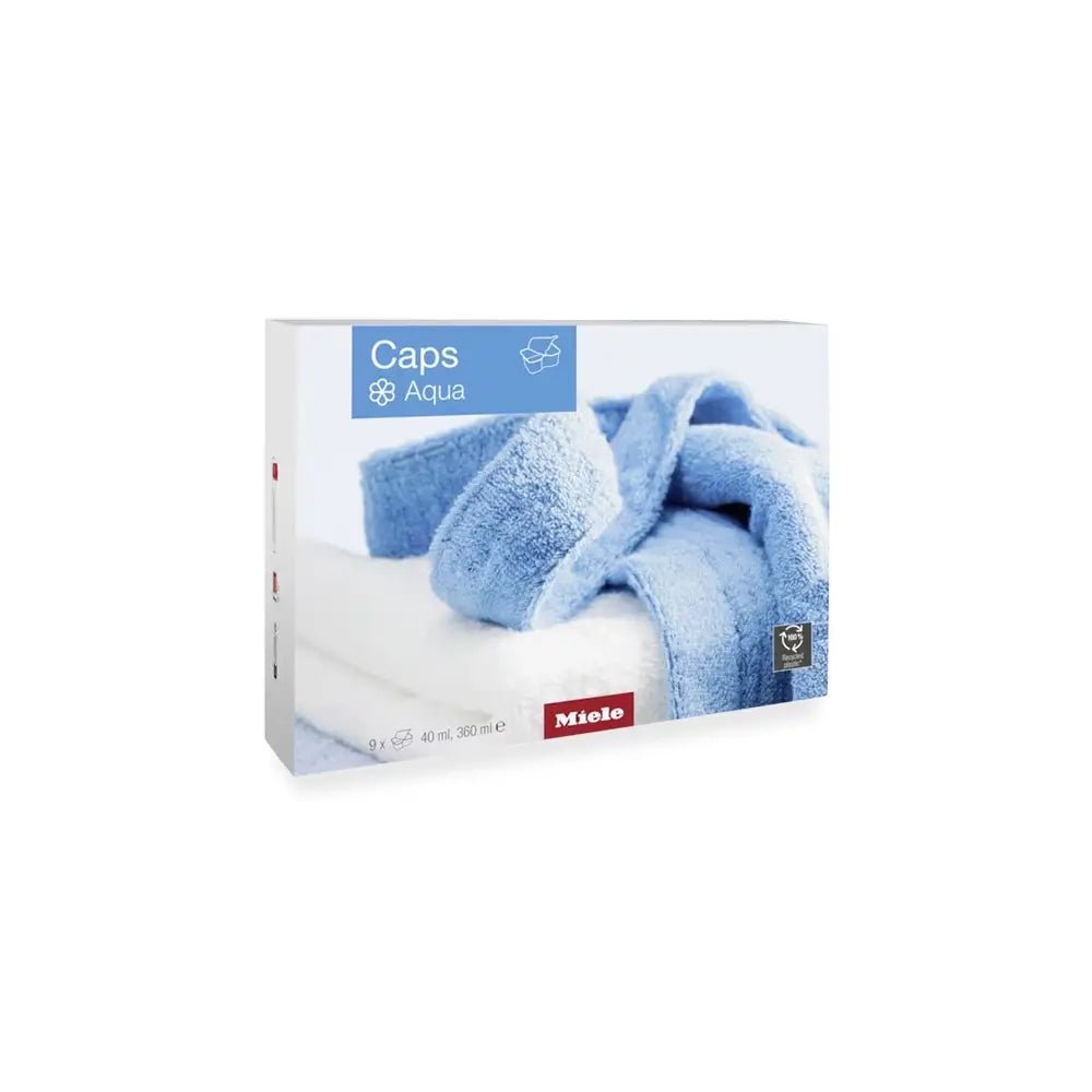 Miele 11486030 WACSOA0902L 9-Pack Aqua Caps Fabric Conditioner for all Miele Washing Machines | Atlantic Electrics - 41831314981087 