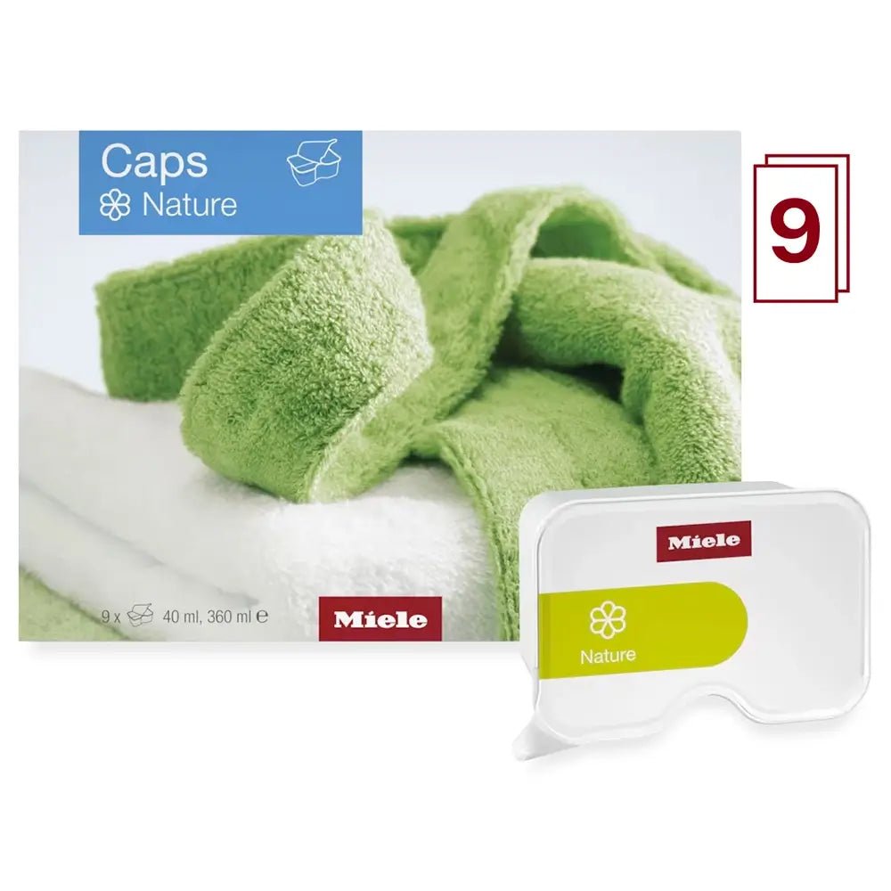 Miele 11486060 WACSON0902L 9-Pack Nature Caps Fabric Conditioner for all Miele Washing Machines | Atlantic Electrics - 41841828397279 