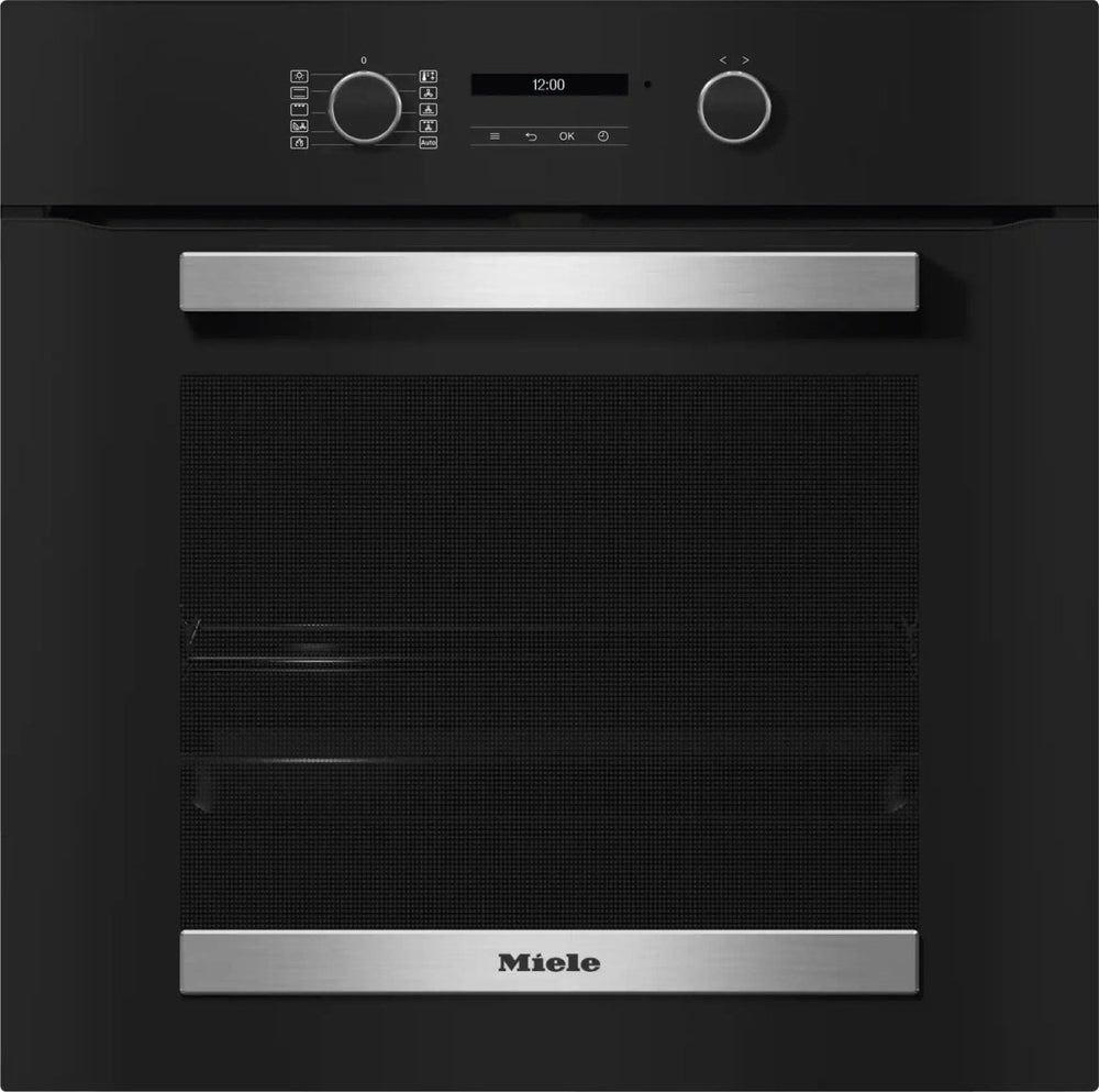 Miele H2465BP Built In Electric Self Cleaning Single Oven Obsidian Black | Atlantic Electrics - 42434574188767 