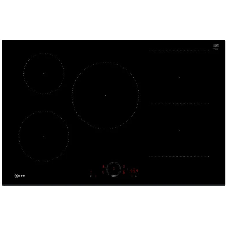 Neff T58FHW1L0 80cm Wide 5 Zone Induction Hob - Black | Atlantic Electrics - 42215217529055 