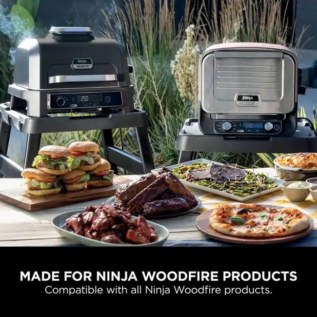 Ninja 4718J800EUUK Woodfire Universal Adjustable Stand & Side Table, Black | Atlantic Electrics