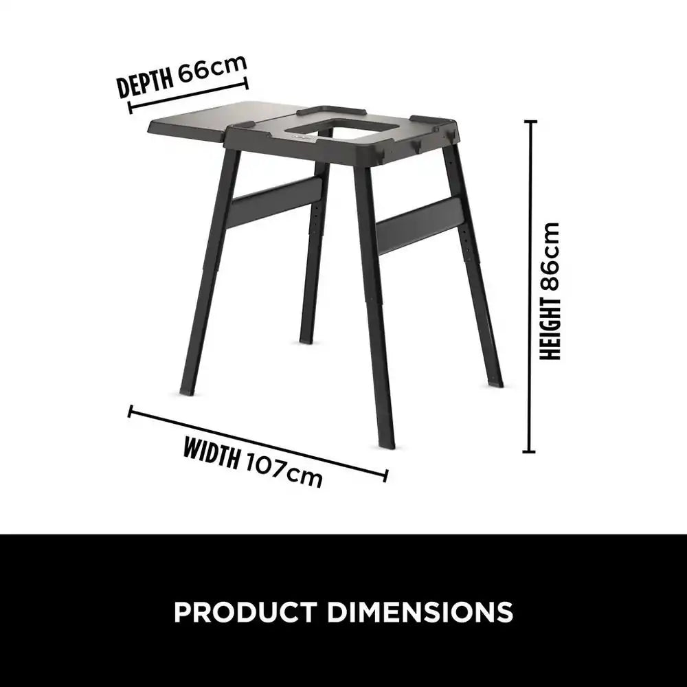 Ninja 4718J800EUUK Woodfire Universal Adjustable Stand & Side Table, Black | Atlantic Electrics - 42388626079967 