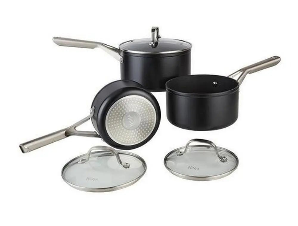 Ninja C13000UK Essentials Range 3 Piece Cookware Set - Black | Atlantic Electrics - 42510099153119 