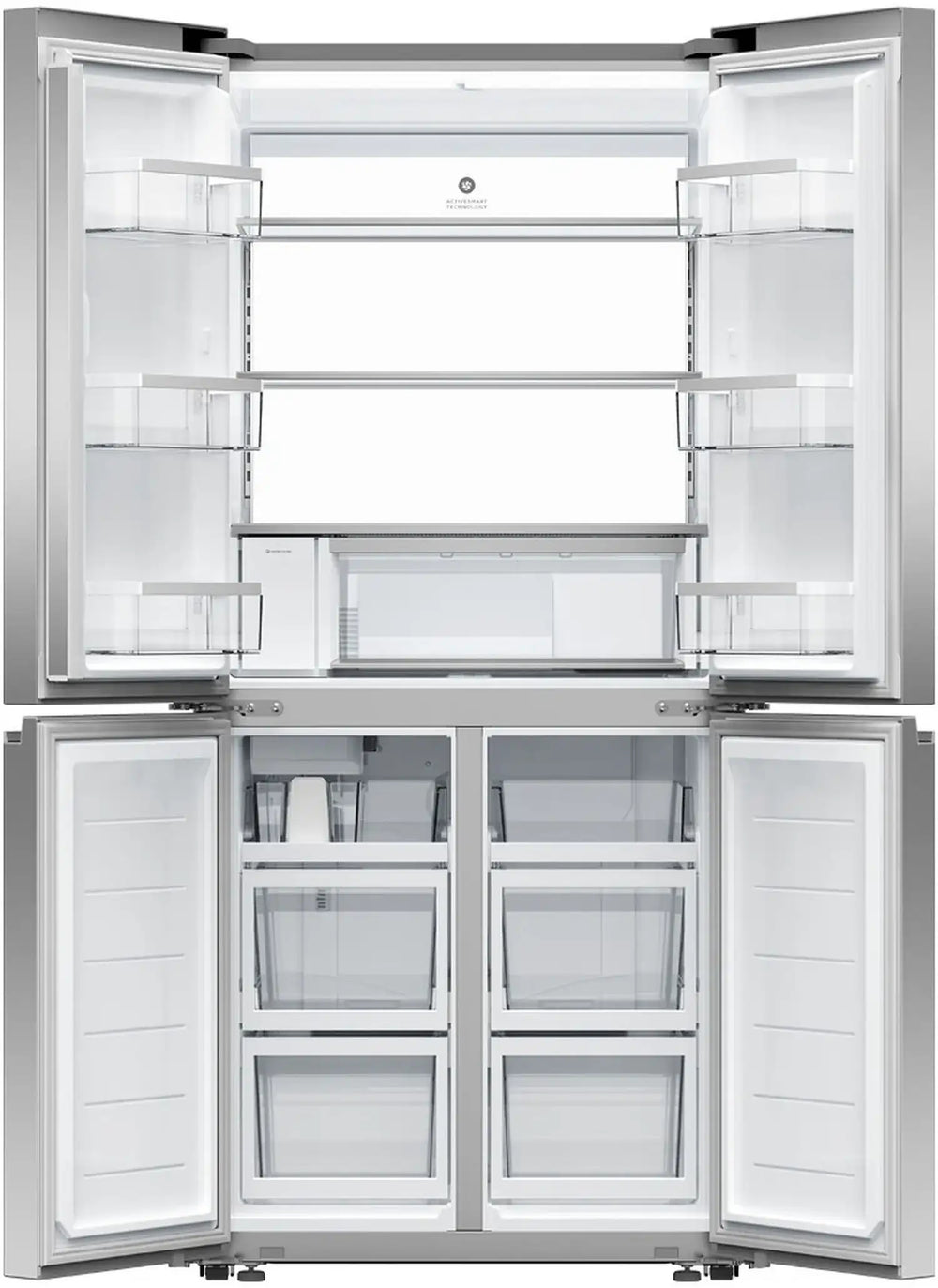 Fisher & Paykel RF500QNUX1 498L Plumbed-In American Fridge Freezer, Ice & Water,Stainless Steel - 43636099088607 