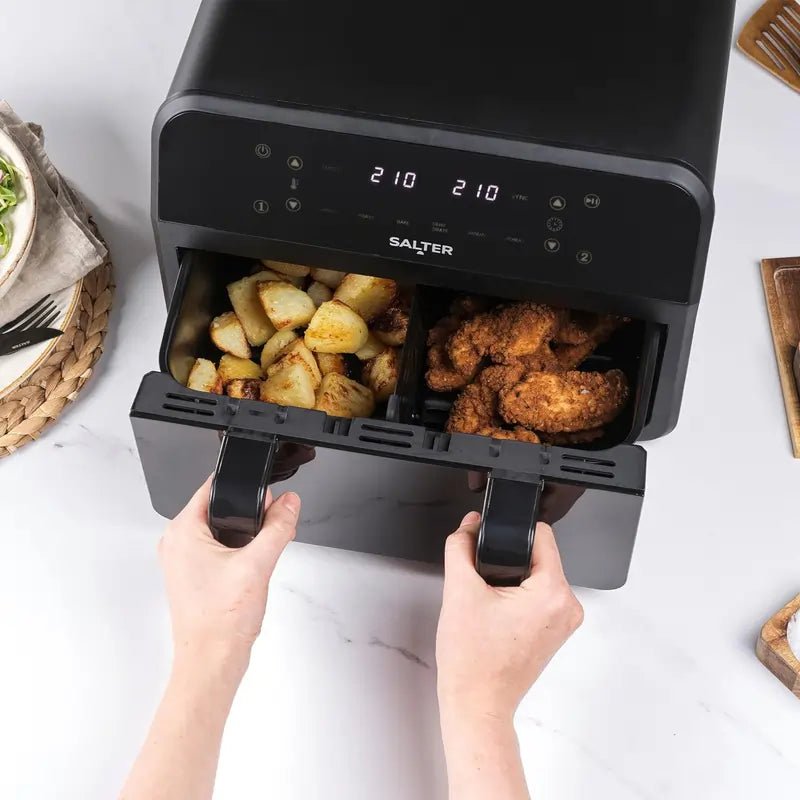 Salter EK5872 7 Litre Dual View Air Fryer With Removable Divider | Atlantic Electrics - 42890145661151 