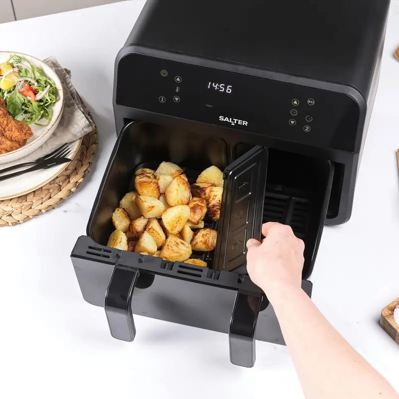 Salter EK5872 7 Litre Dual View Air Fryer With Removable Divider | Atlantic Electrics - 42890145726687 