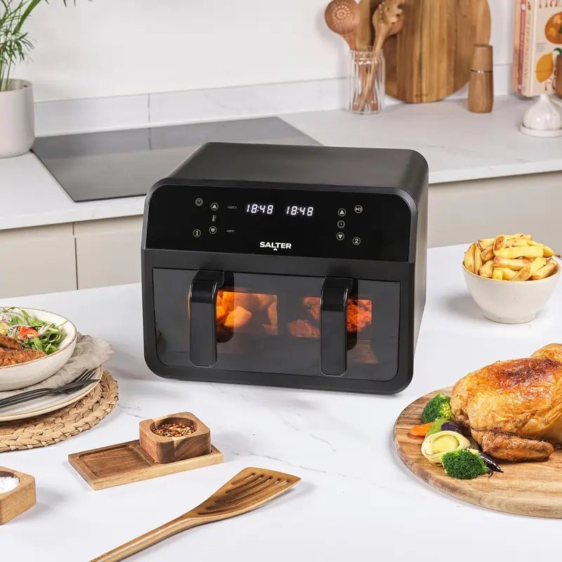 Salter EK5872 7 Litre Dual View Air Fryer With Removable Divider | Atlantic Electrics - 42890145693919 