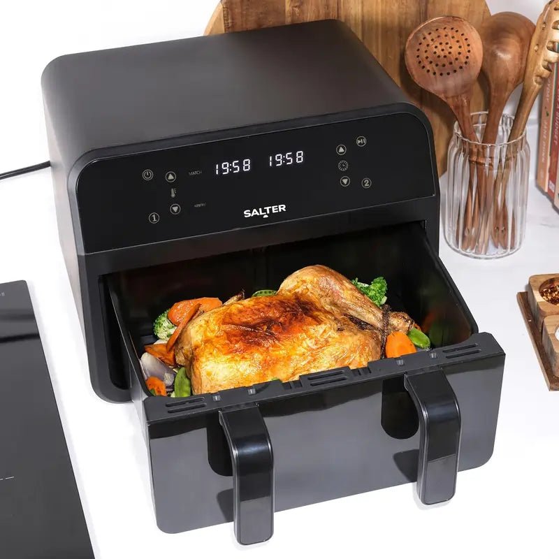 Salter EK5872 7 Litre Dual View Air Fryer With Removable Divider | Atlantic Electrics - 42890145759455 