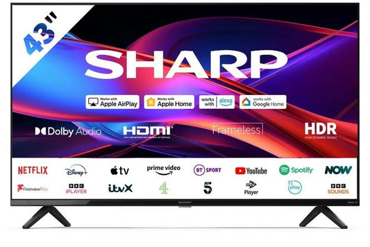 Sharp 2TC43GD2225K 43" Full HD Frameless Smart Roku Television | Atlantic Electrics