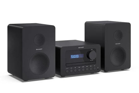 Sharp XLB520D DAB+ Micro Hi-Fi System With Bluetooth - Black | Atlantic Electrics