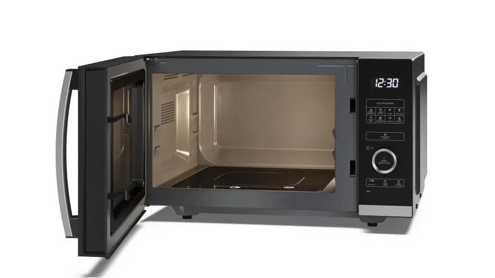 Sharp YCQS254AUB 900W 25 Litre Flatbed Microwave Oven, Black | Atlantic Electrics - 42927722299615 