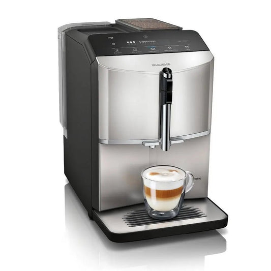 Siemens TF303G07 Bean to Cup Fully Automatic Freestanding Coffee Machine - Inox Silver Metallic | Atlantic Electrics