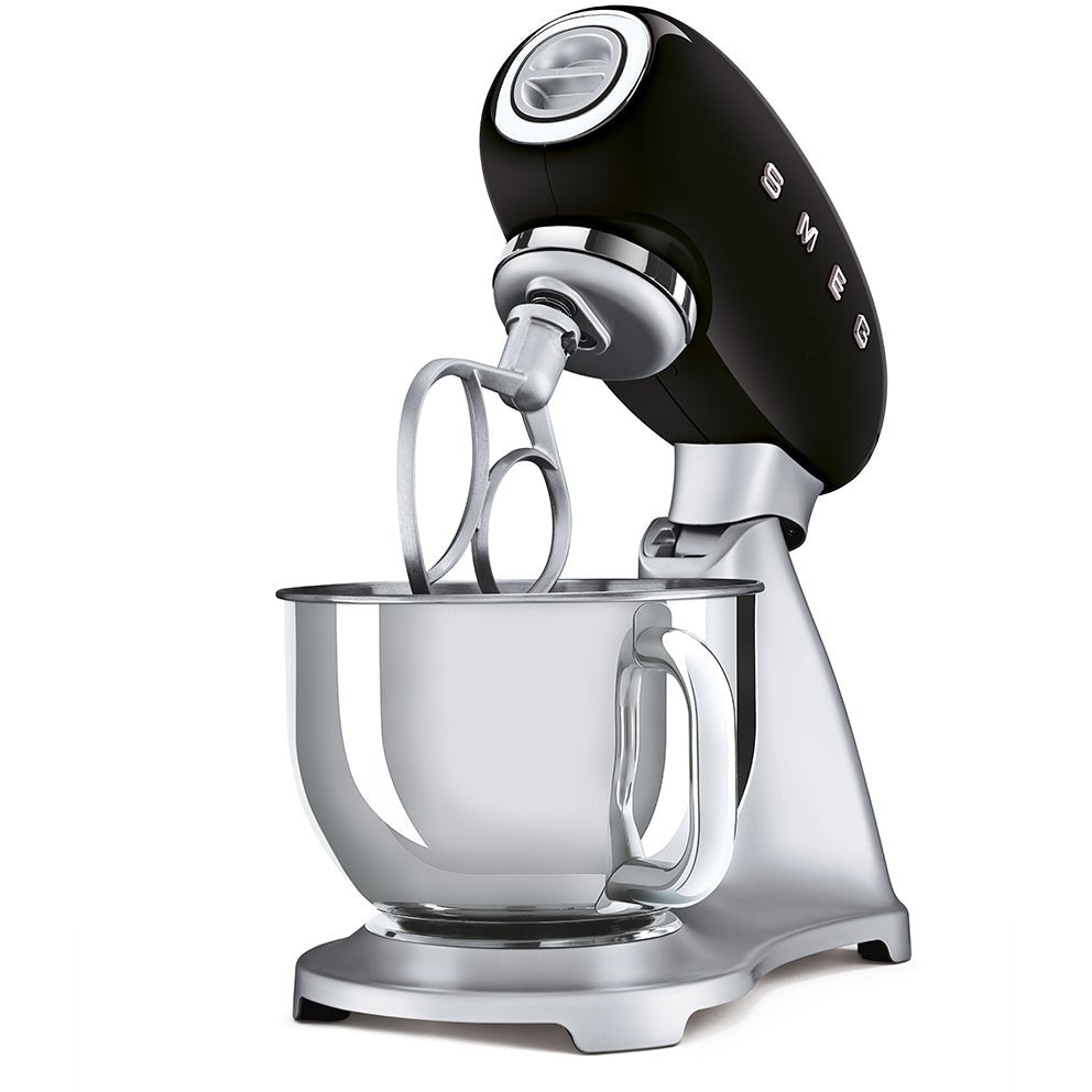 Smeg SMF02BLUK Retro Stand Mixer, Black | Atlantic Electrics - 42719120949471 