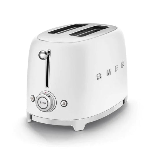 SMEG TSF01WHMUK Retro Style 2-Slice Toaster - Matte White | Atlantic Electrics