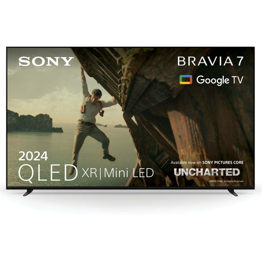 Sony K65XR70U Bravia 7 65" QLED 4K Mini LED Smart TV, 4K Ultra HD, Black, D Rated | Atlantic Electrics