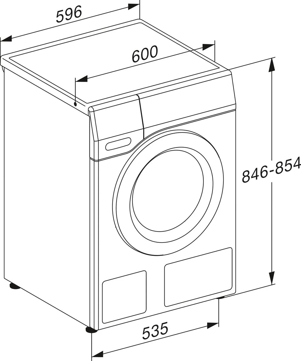 Miele WEB385 8kg 1400rpm Washing Machine,White,A rated - 72431669739893 