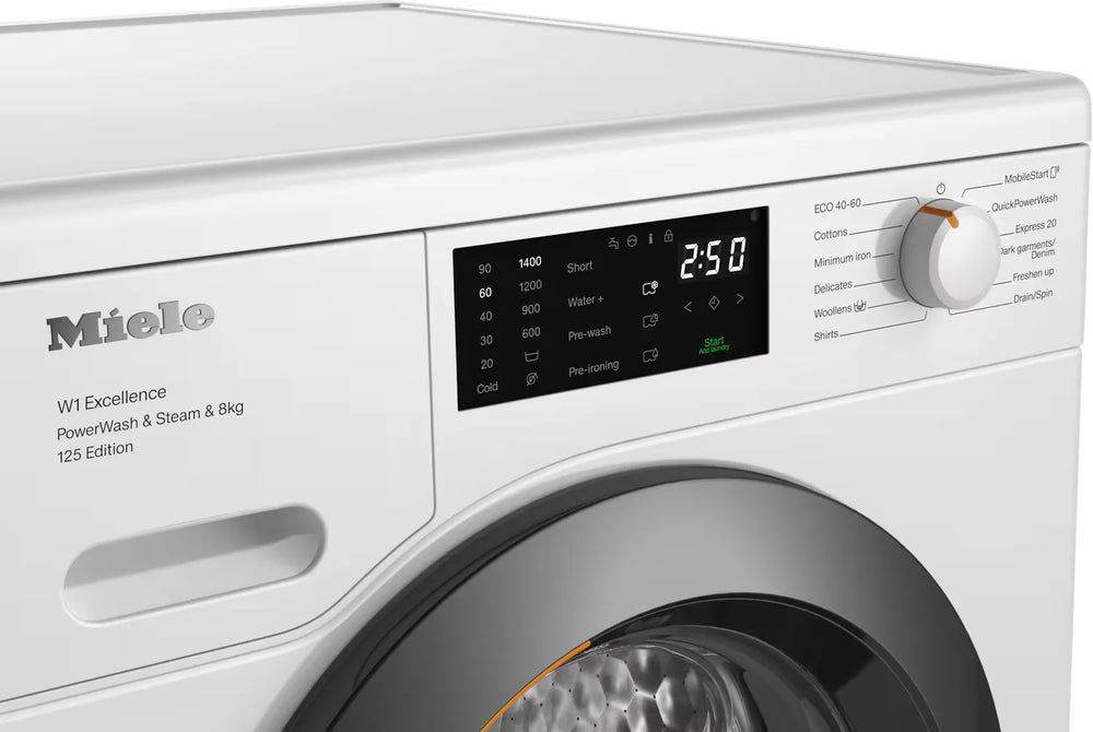 Miele WEB385 8kg 1400rpm Washing Machine,White,A rated - 72431669707125 