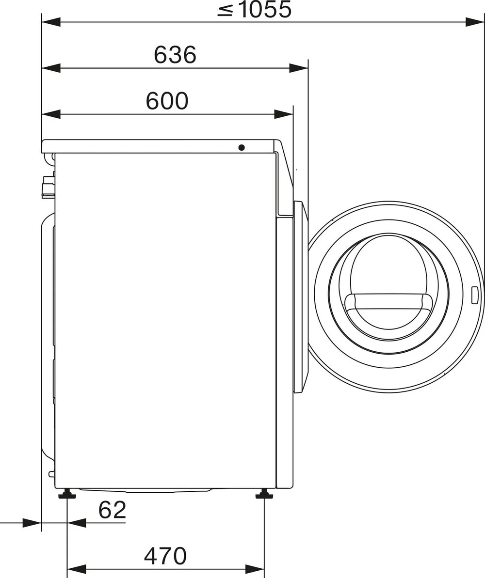 Miele WEB385 8kg 1400rpm Washing Machine,White,A rated - 72431669805429 