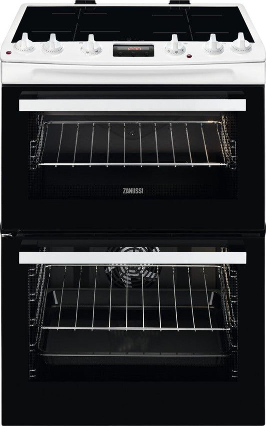 Zanussi ZCI66280WA Induction Electric Cooker with Double Oven, White, A Rated | Atlantic Electrics