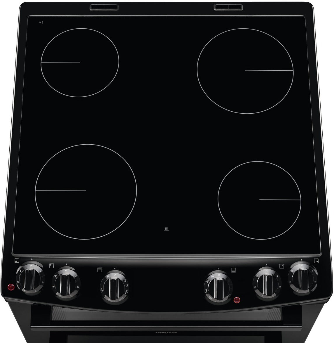 Zanussi ZCV66050BA Ceramic Electric Cooker with Double Oven, Black, A Rated | Atlantic Electrics