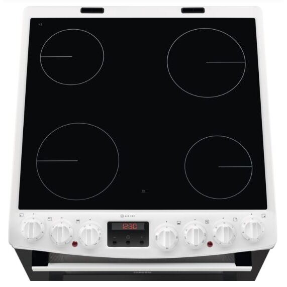 Zanussi ZCV69360WA Ceramic Electric Cooker with Double Oven, White, A Rated | Atlantic Electrics - 42724287250655 