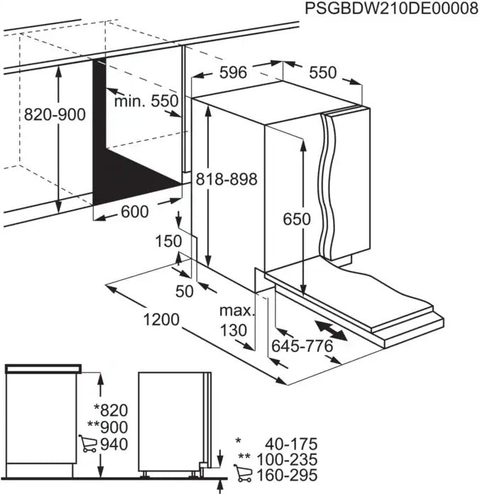 Zanussi ZDLN1522 Fully Integrated Dishwasher, 13 Place Settings | Atlantic Electrics - 42724283351263 