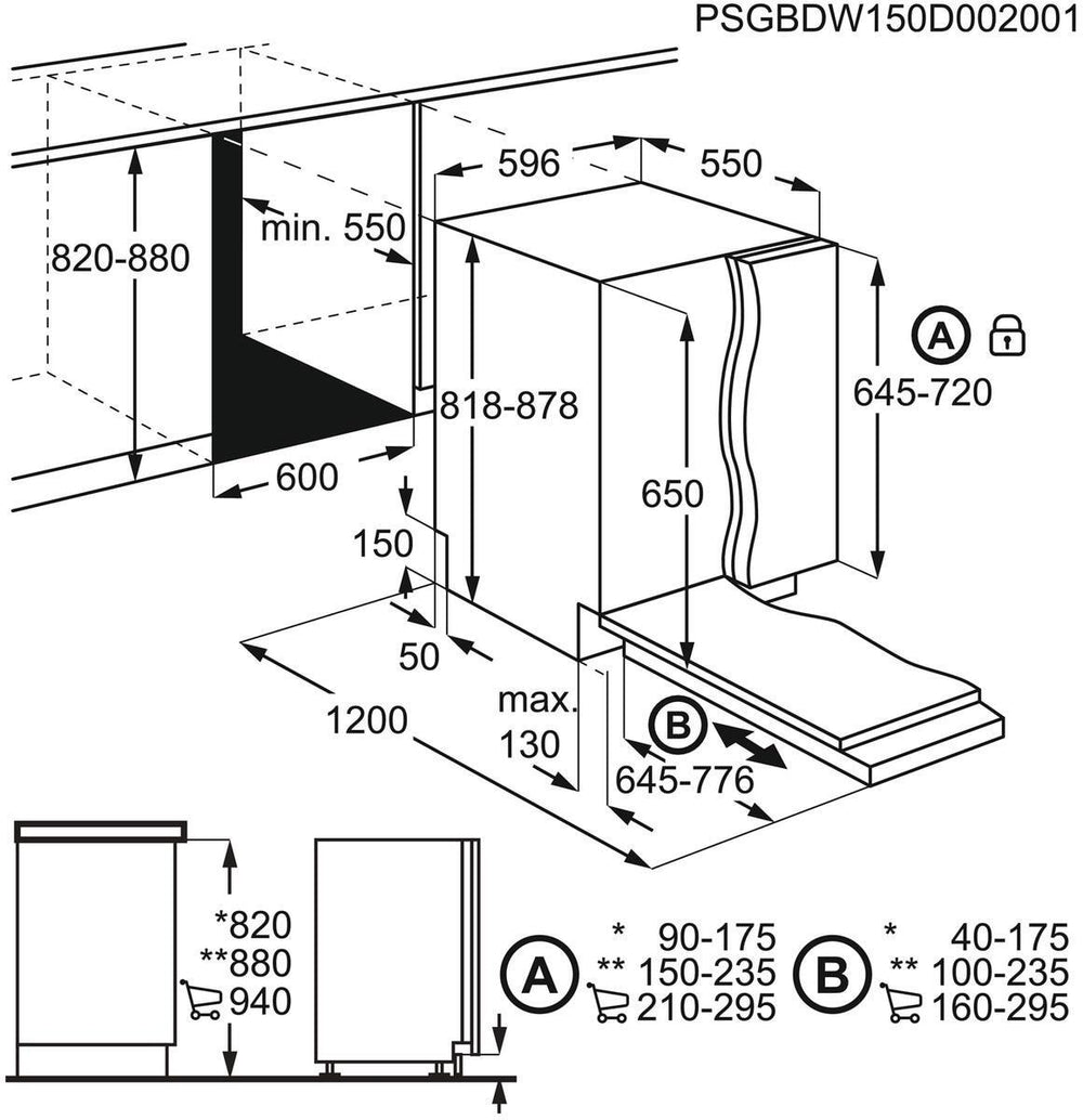 Zanussi ZDLN2621 Fully Integrated Dishwasher, 14 Place Settings | Atlantic Electrics - 42724283613407 