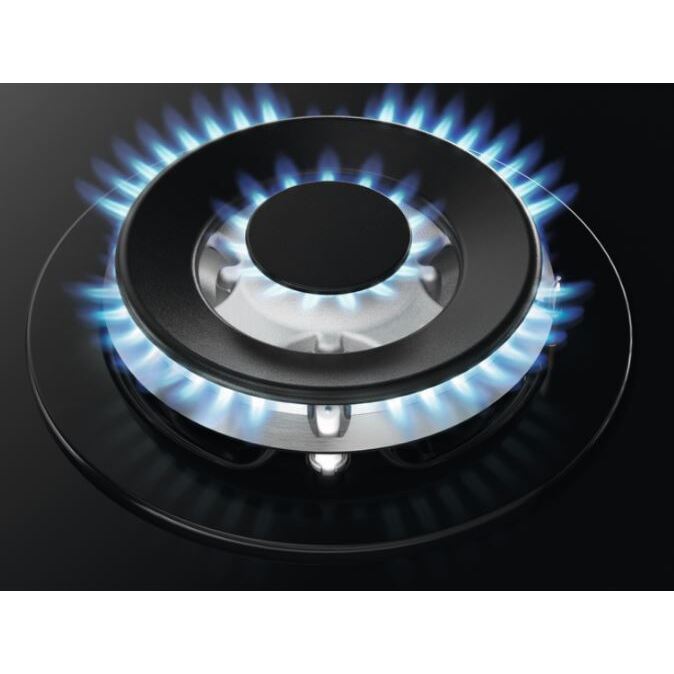 Zanussi ZGGN645K 4 Burner Gas Hob, Black on Glass | Atlantic Electrics - 42724288954591 