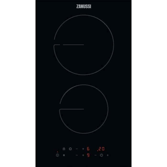 Zanussi ZHRN383K 2 Zone Ceramic Domino Hob, Black | Atlantic Electrics - 42724293574879 