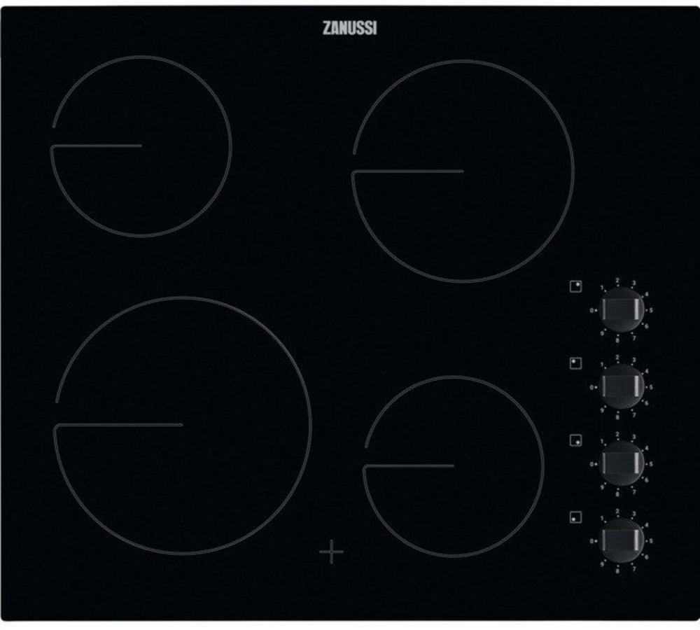 Zanussi ZHRN640K Ceramic Hob, Black | Atlantic Electrics - 42724295966943 