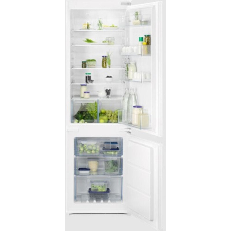 Zanussi ZNFN18ES3 Low Frost Integrated Fridge Freezer, Sliding Hinge, 70/30 | Atlantic Electrics - 42724293345503 