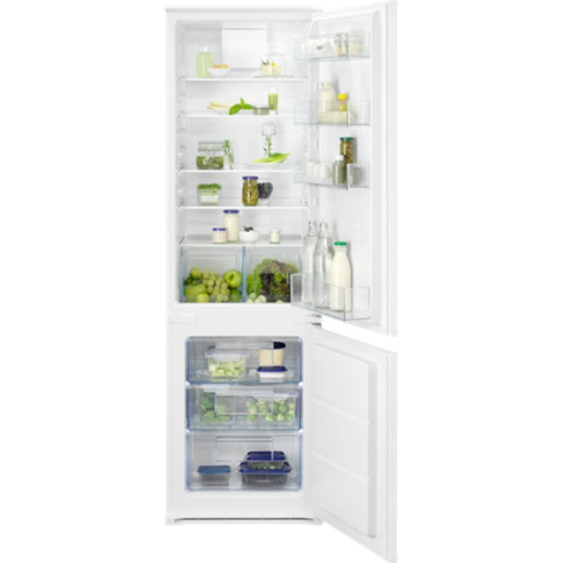 Zanussi ZNNN18ES3 Frost Free Integrated Fridge Freezer, Sliding Hinge, 70/30 | Atlantic Electrics - 42724293116127 