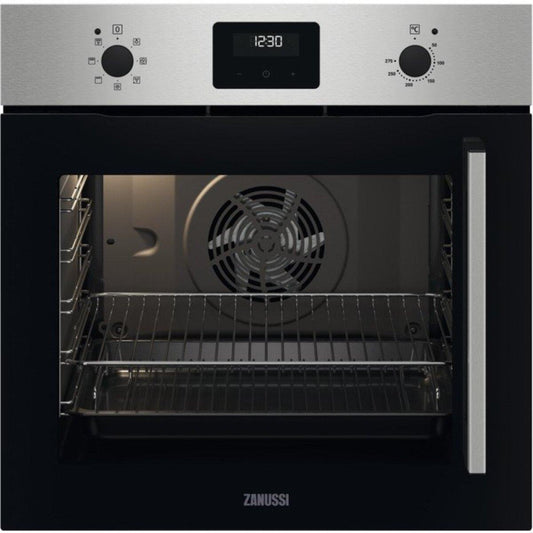 Zanussi ZOCNX3XL Built - In Electric Single Oven, Stainless Steel, A Rated | Atlantic Electrics