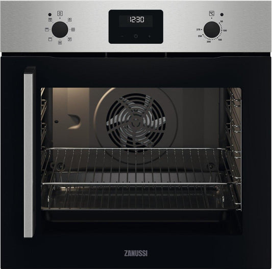 Zanussi ZOCNX3XR Built - In Electric Single Oven, Stainless Steel, A Rated | Atlantic Electrics