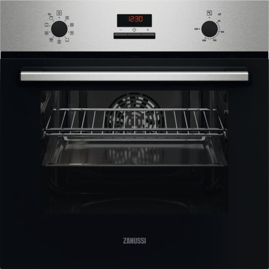 Zanussi ZOHNE2X2 Built - In Electric Single Oven, Stainless Steel, A Rated | Atlantic Electrics