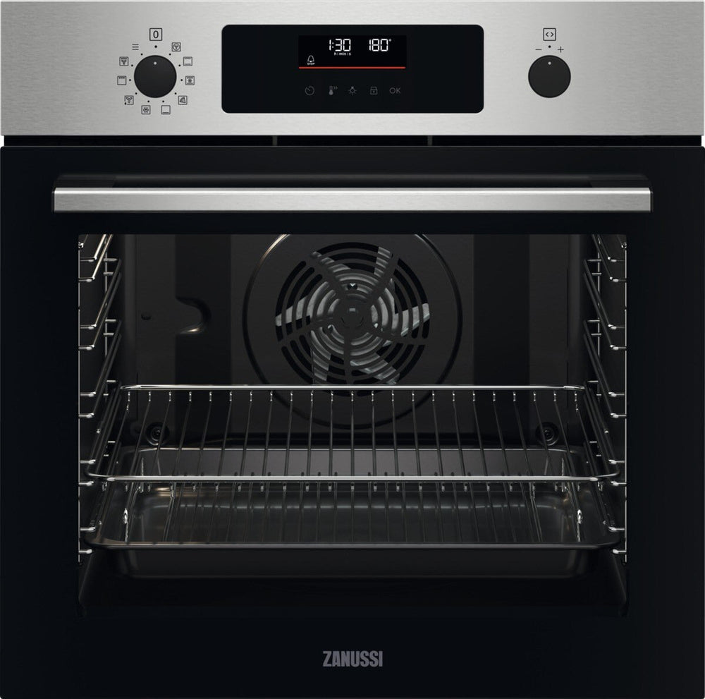 Zanussi ZOPNX6XN Built - In Electric Single Oven, Stainless Steel, A+ Rated | Atlantic Electrics - 42724303044831 