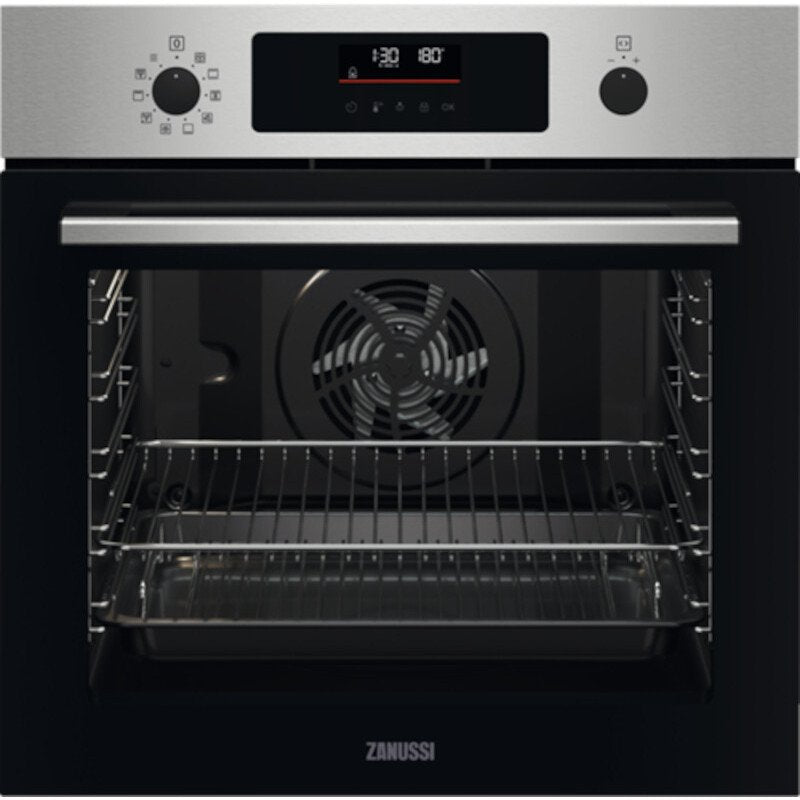 Zanussi ZOPNX6XN Built - In Electric Single Oven, Stainless Steel, A+ Rated | Atlantic Electrics - 42724303438047 