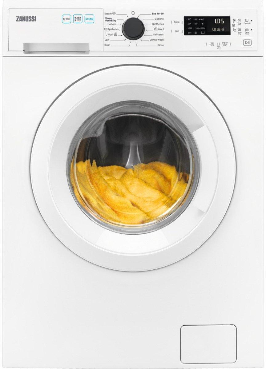 Zanussi ZWD86SB4PW Washer Dryer, 8kg, 1600 Spin, White | Atlantic Electrics - 42724304912607 