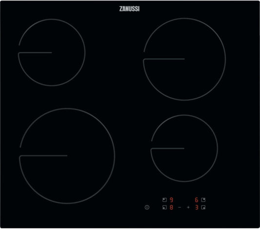 Zanussi ZHRN641K 60cm 4 Zone Ceramic Hob,Black