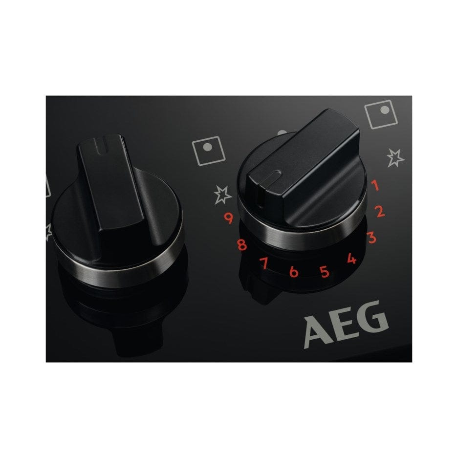 AEG HKB95450NB Gas Hob - Black | Atlantic Electrics - 39477715402975 